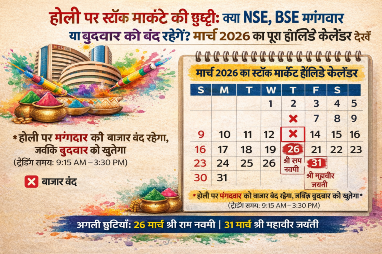 Stock Market Holiday on holi