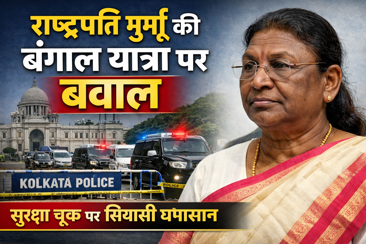 राष्ट्रपति मुर्मू की बंगाल यात्रा पर सियासी तूफान